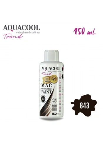 Aquacool Multi Akrilik Boya 150ml 843 Koyu Kahve