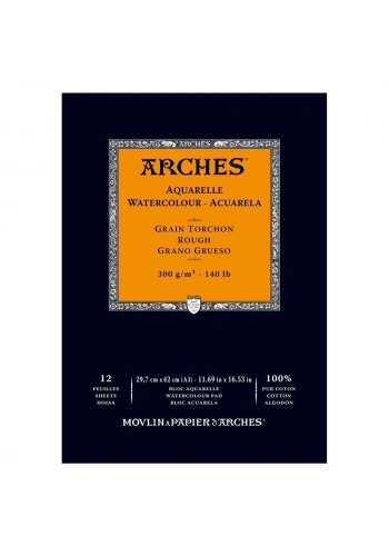 Arches Sulu Boya Defteri Blok Rough - Kalın Doku 300 gr. 29x42 cm. 12 Yaprak