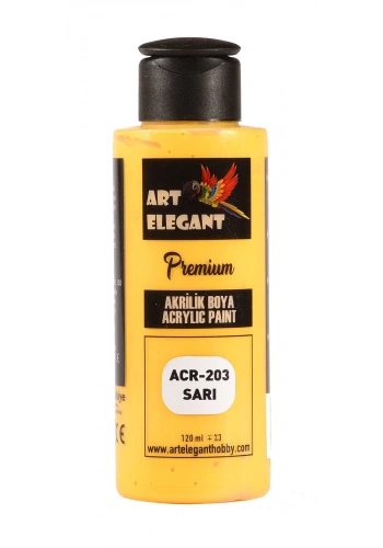 Art Elegant Akrilik Boya 120ml Acr-203 Sarı