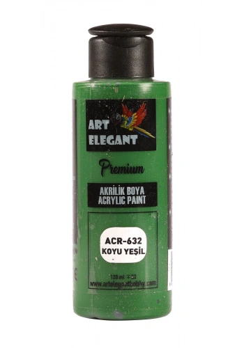 Art Elegant Akrilik Boya 120ml Acr-632 Koyu Yeşili
