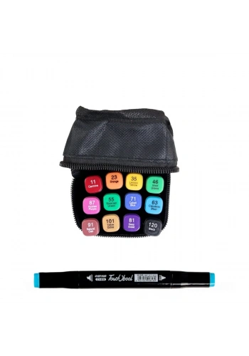 Art Elegant Bez Çantalı Touch Bool Marker Seti 12li