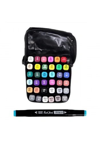 Art Elegant Bez Çantalı Touch Bool Marker Seti 36lı