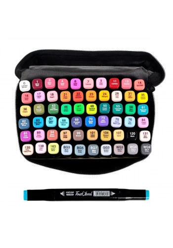 Art Elegant Bez Çantalı Touch Bool Marker Seti 60lı
