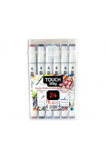 Art Elegant Çantalı Touch Silky Marker Seti 24lü