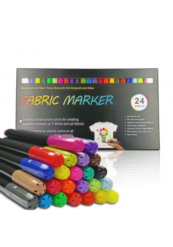 Art Elegant Fabric Marker Tekstil Kumaş Kalem Seti 24lü