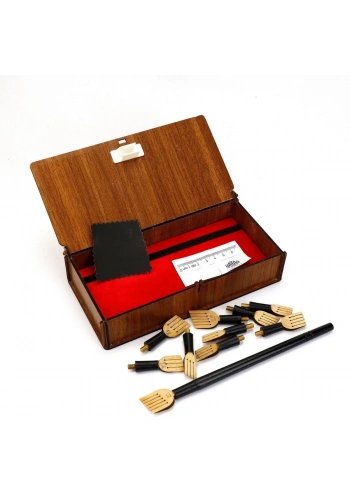 Art Elegant M.S. Hat Kalem Seti Ahşap Kutu 11-20mm 11 Parça