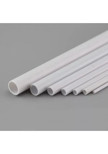 Art Elegant Plastik Yuvarlak Boru İçi Boş 100cm 8mm Beyaz