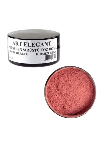Art Elegant Porselen Sırüstü Toz Boya 50gr Kırmızı