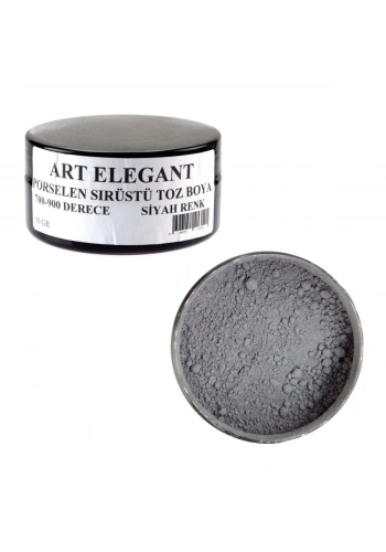 Art Elegant Porselen Sırüstü Toz Boya 50gr Siyah