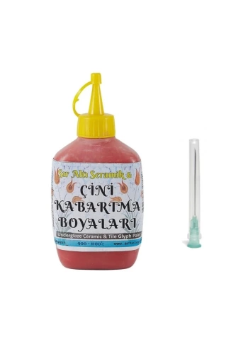 Art Elegant Seramik ve Çini Kabartma Boya 60cc - 5134 Kırmızı