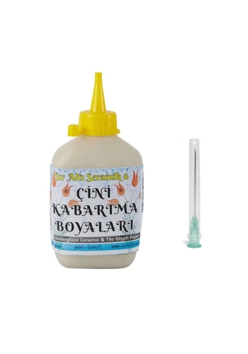 Art Elegant Seramik ve Çini Kabartma Boya 60cc - 5136 Beyaz