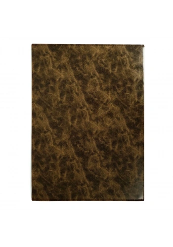 Art Elegant Suni Deri Cepli Yazı Altlığı 25x35cm Desenli Kahverengi