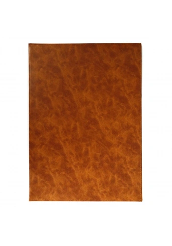 Art Elegant Suni Deri Cepli Yazı Altlığı 25x35cm Desenli Taba