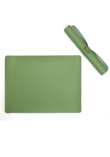 Art Elegant Suni Deri Yazı Altlığı 30x40cm Desenli Yeşil