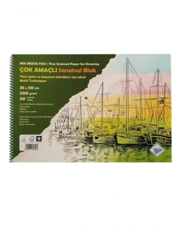 Art Liva Çok Amaçlı Sanatsal Resim Defteri 35x50 cm. 200 gr. 20 yaprak (SD-106)