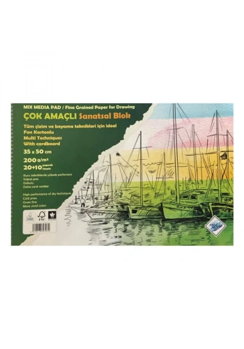 Art Liva Resim Defteri Fon Kartonlu 35x50 200 Gr.20+10 Yp. (SD-405)