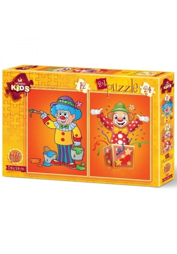 Art Puzzle 12+24 Parça Palyaço 4487