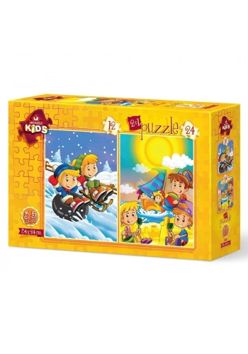 Art Puzzle 12+24 Parça Yaz-Kış 5553