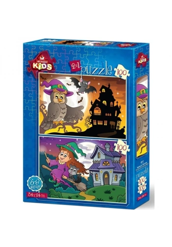 Art Puzzle 2x100 Parça Baykuş Ve Tatlı Cadı 4517