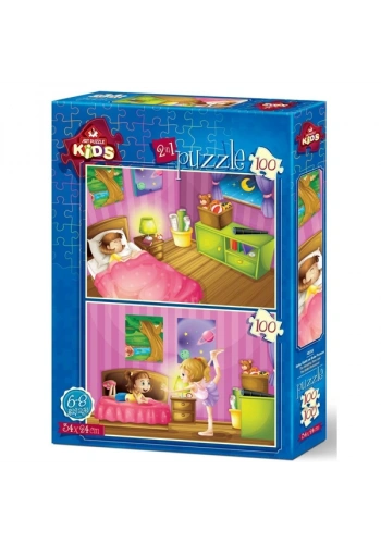 Art Puzzle 2x100 Parça Uyku Vakti Ve Bale Provası 4518