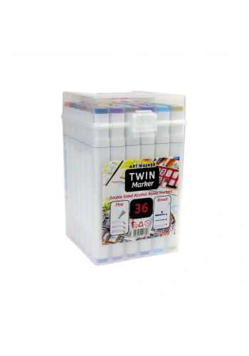 Art Walker Çantalı Twin Marker Seti 36lı