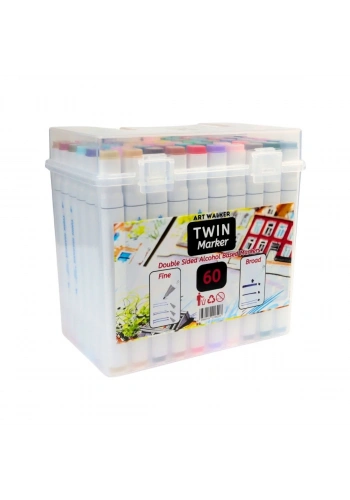 Art Walker Çantalı Twin Marker Seti 60lı