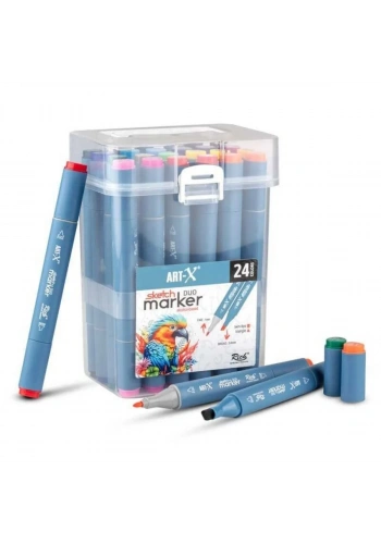 ART-X Çift Uçlu Sketch Marker Kalem Seti 24lü