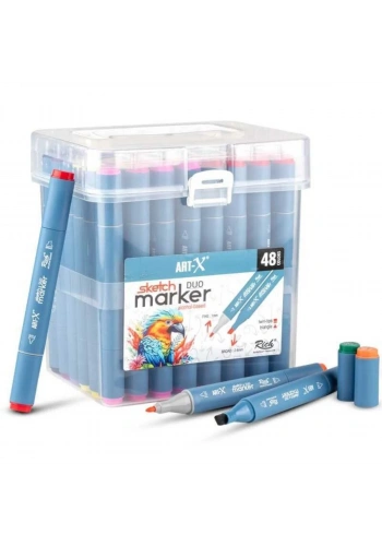 ART-X Çift Uçlu Sketch Marker Kalem Seti 48li