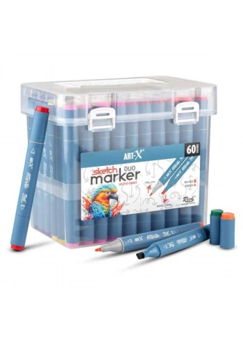 ART-X Çift Uçlu Sketch Marker Kalem Seti 60lı