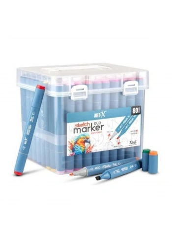 ART-X Çift Uçlu Sketch Marker Kalem Seti 80li