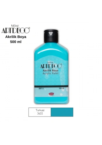 ARTDECO 70L AKRİLİK BOYA 3632 TURKUAZ 500ml