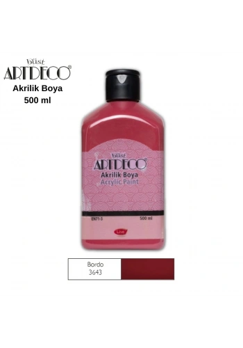 ARTDECO 70L AKRİLİK BOYA 3643 BORDO 500ml