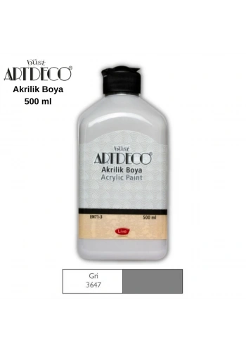 ARTDECO 70L AKRİLİK BOYA 3647 GRİ 500ml