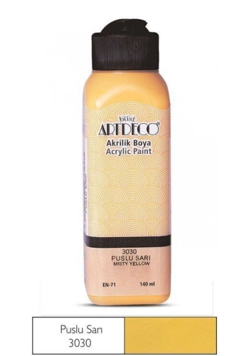Artdeco Akrilik Boya 140 ml. 3030 PUSLU SARI