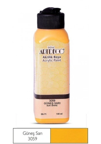 Artdeco Akrilik Boya 140 ml. 3059 GÜNEŞ SARI