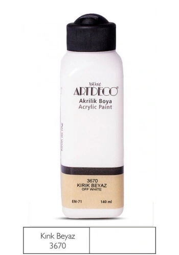 Artdeco Akrilik Boya 140 ml. 3670 KIRIK BEYAZ