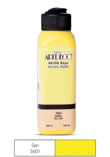 Artdeco Akrilik Boya 140 ml. 3601 SARI