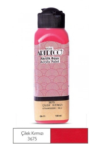 Artdeco Akrilik Boya 140 ml. 3675 ÇİLEK KIRMIZI
