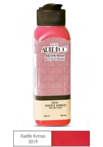 Artdeco Akrilik Boya 140 ml. 3019 KADİFE KIRMIZI