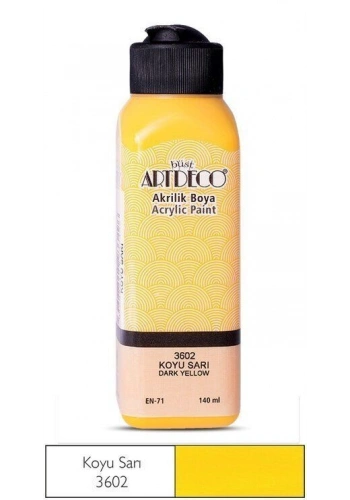 Artdeco Akrilik Boya 140 ml. 3602 KOYU SARI