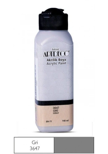Artdeco Akrilik Boya 140 ml. 3647 GRİ