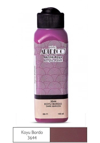 Artdeco Akrilik Boya 140 ml. 3644 KOYU BORDO