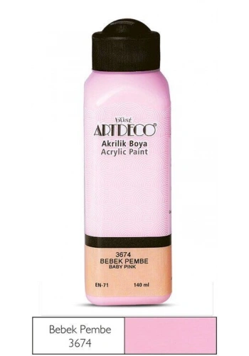 Artdeco Akrilik Boya 140 ml. 3674 BEBEK PEMBE