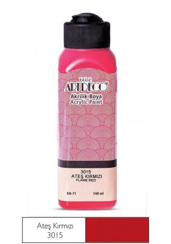 Artdeco Akrilik Boya 140 ml. 3015 ATEŞ KIRMIZI