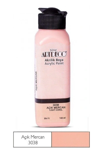Artdeco Akrilik Boya 140 ml. 3038 AÇIK MERCAN