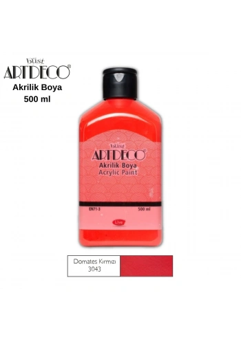 Artdeco Akrilik Boya 500ml 3043 Domates Kırmızı
