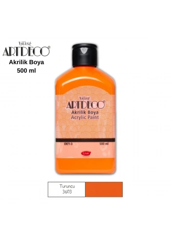Artdeco Akrilik Boya 500ml 3603 Turuncu