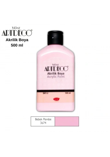 Artdeco Akrilik Boya 500ml 3674 Bebek Pembe