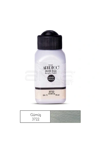 Artdeco Akrilik Boya Metalik 500ml 3722 Gümüş