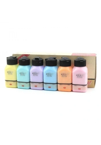 Artdeco Akrilik Boya Seti 6 Renk x 75 ml. Pastel Renkler